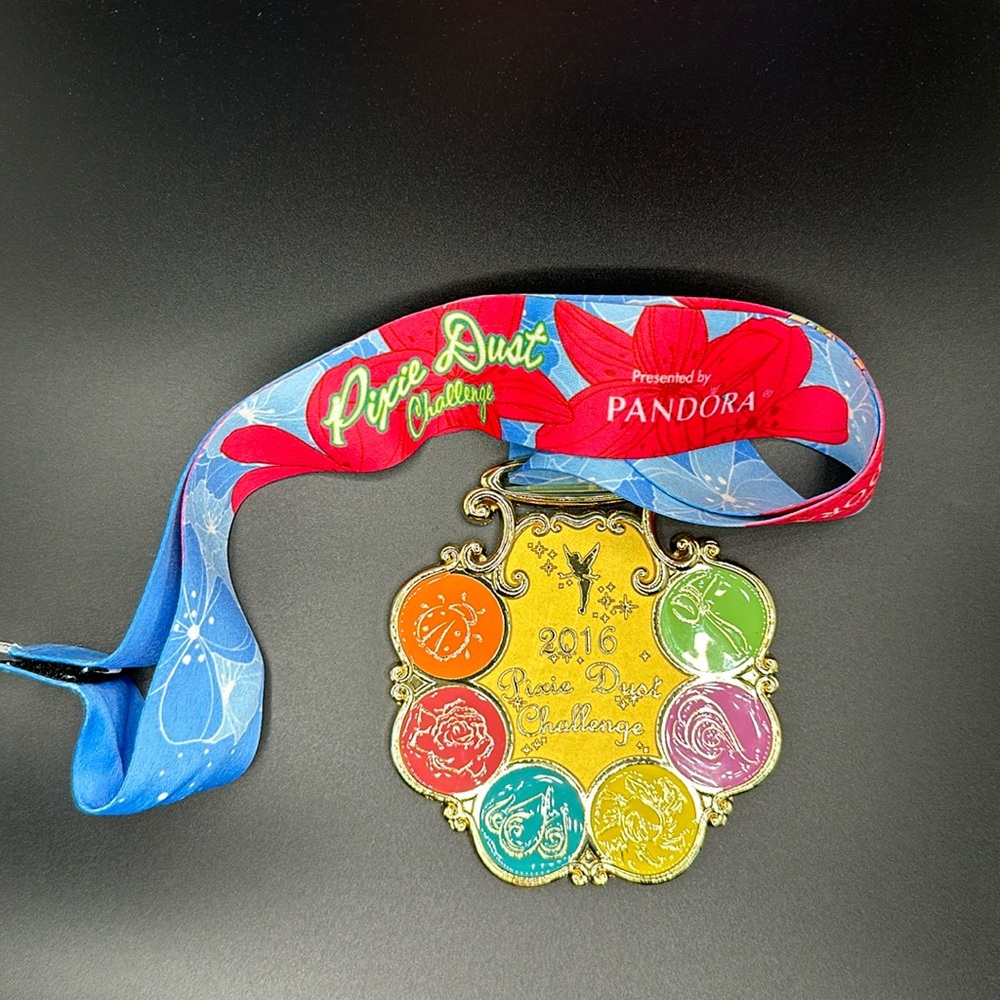 Disney Tinker Bell run challenge race medal 2016 Disneyland Pixie Dust finisher